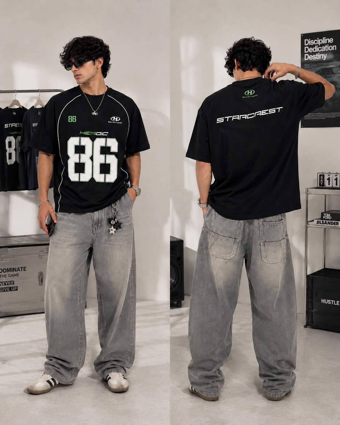 HEROIC 86 OVERSIZED TEE