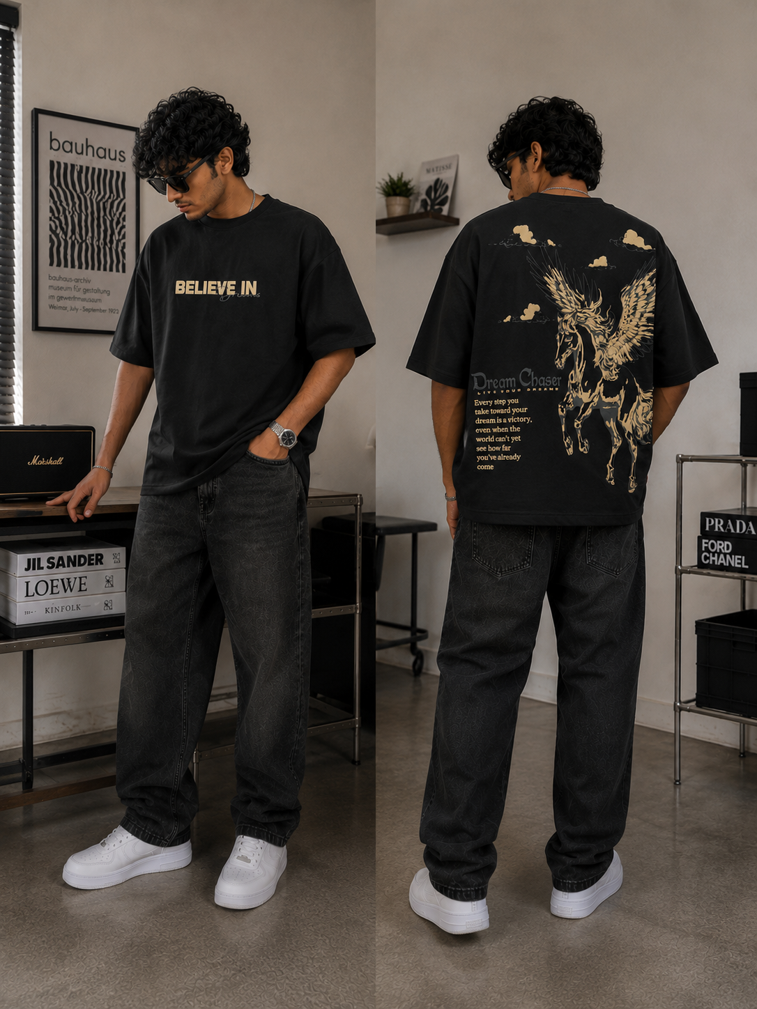 BELIEVE IN DREAMS OVERSIZED TEE