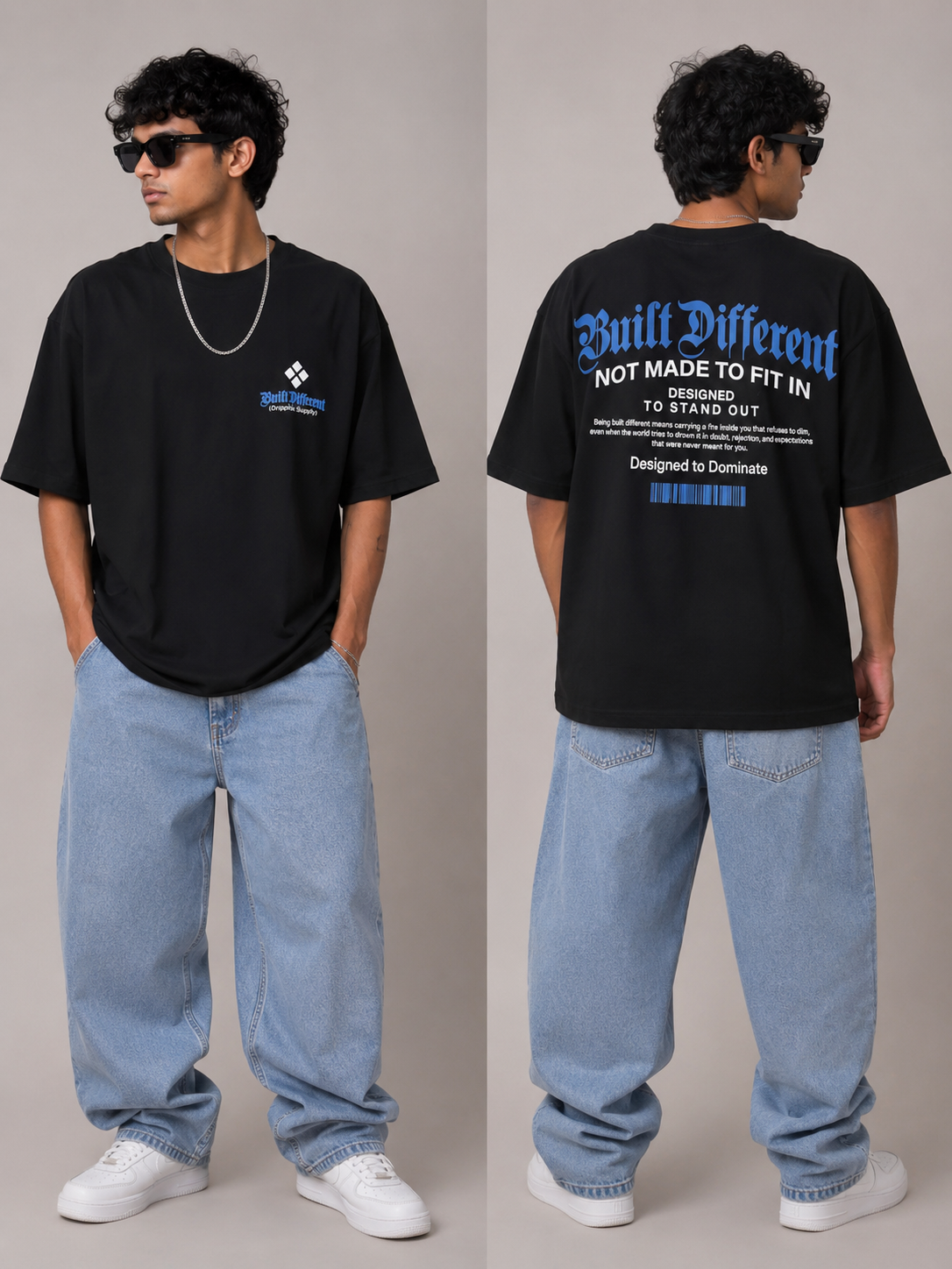 BUILT DIFFERENT OVERSIZED TEE